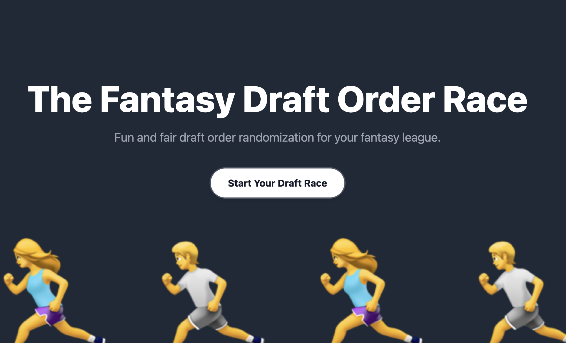 The fantasy draft order race fun fair draft order randomization